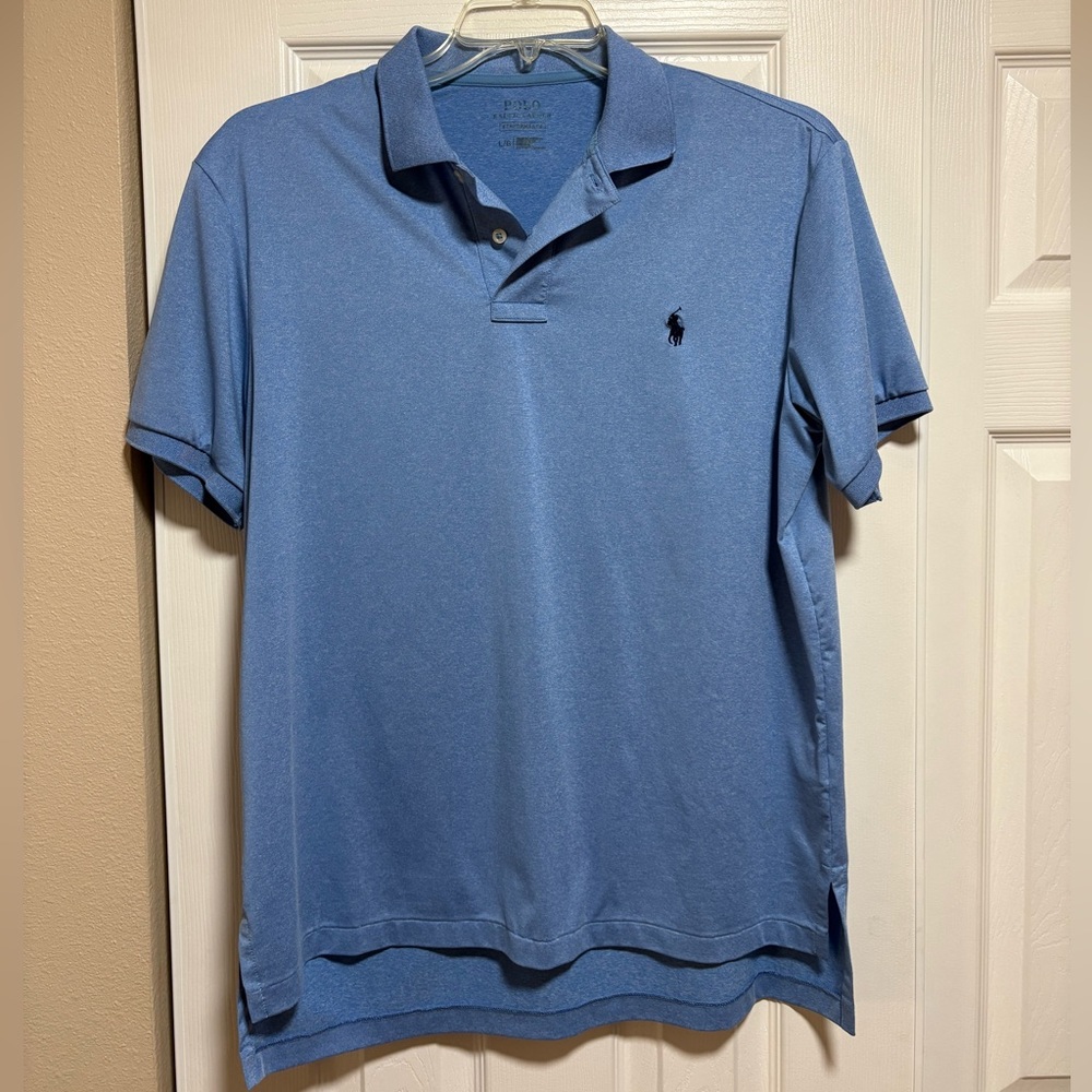 Blue Mesh Polo Shirt - Men’s Size Large